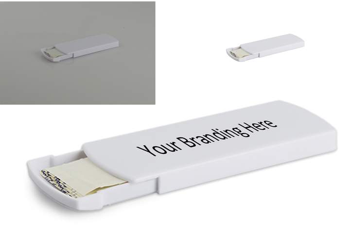 Virtual branding applied to product photography: logo and color treatment on constructed catalog-style product frame